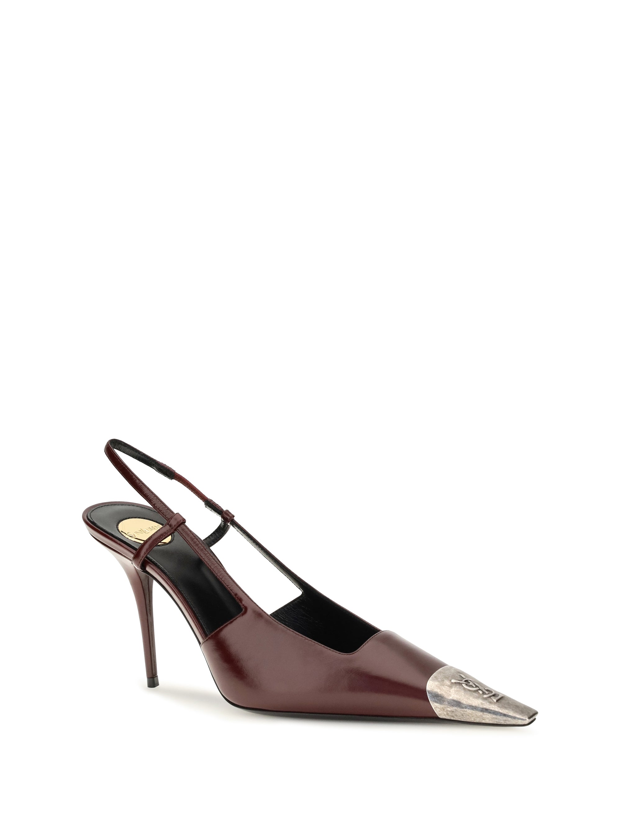 Saint Laurent Jeanne Pump — Burgundy