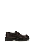 Prada Brushed Leather Loafer — Brown