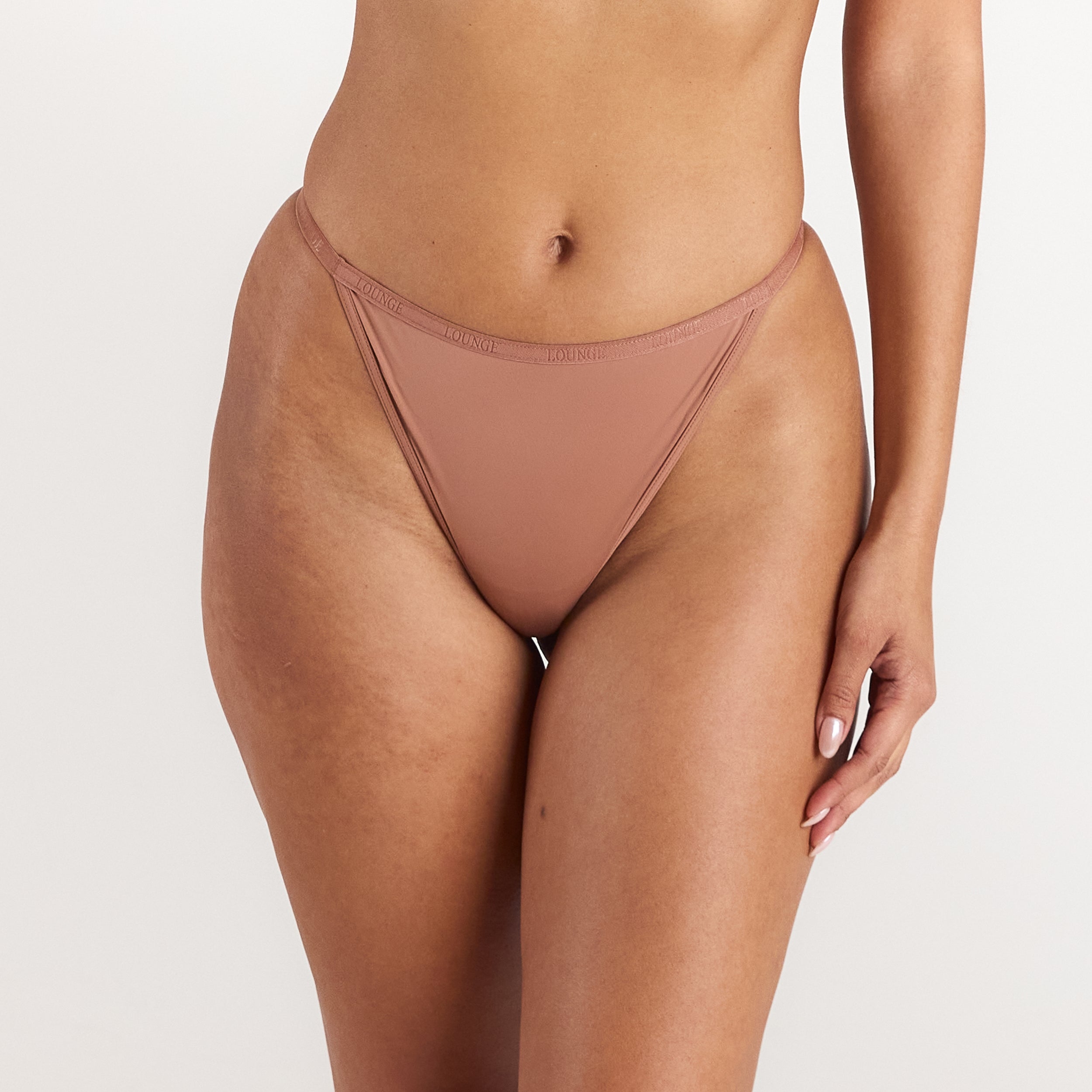 Lounge Underwear Your Everyday Thong - Mocha