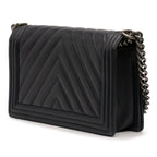 Medium Chevron Lambskin Boy Flap