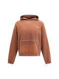 Found Stitched-Detail Hoodie Sweatshirt — Brown