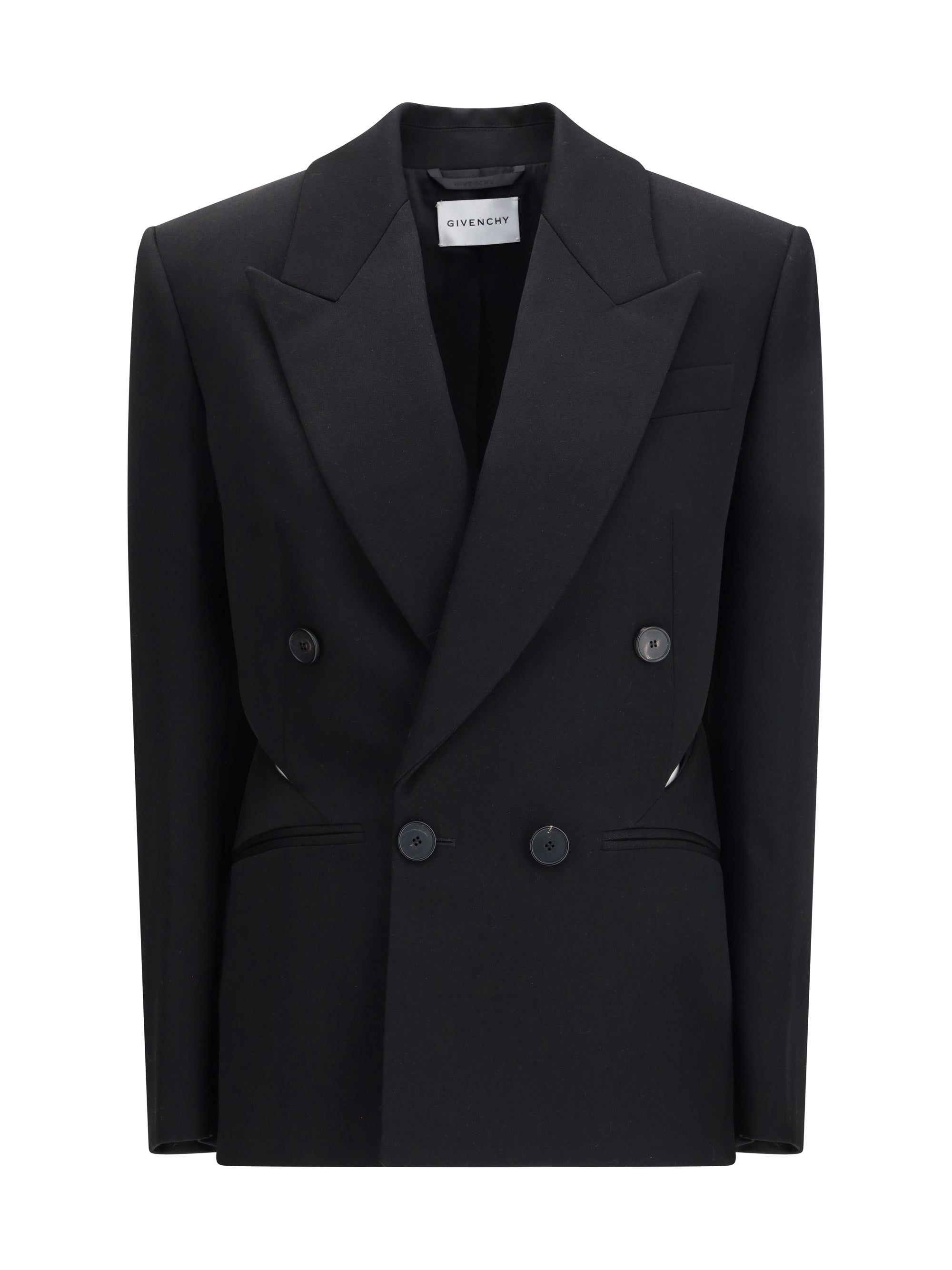 Givenchy Cut-Out Design Blazer — Black