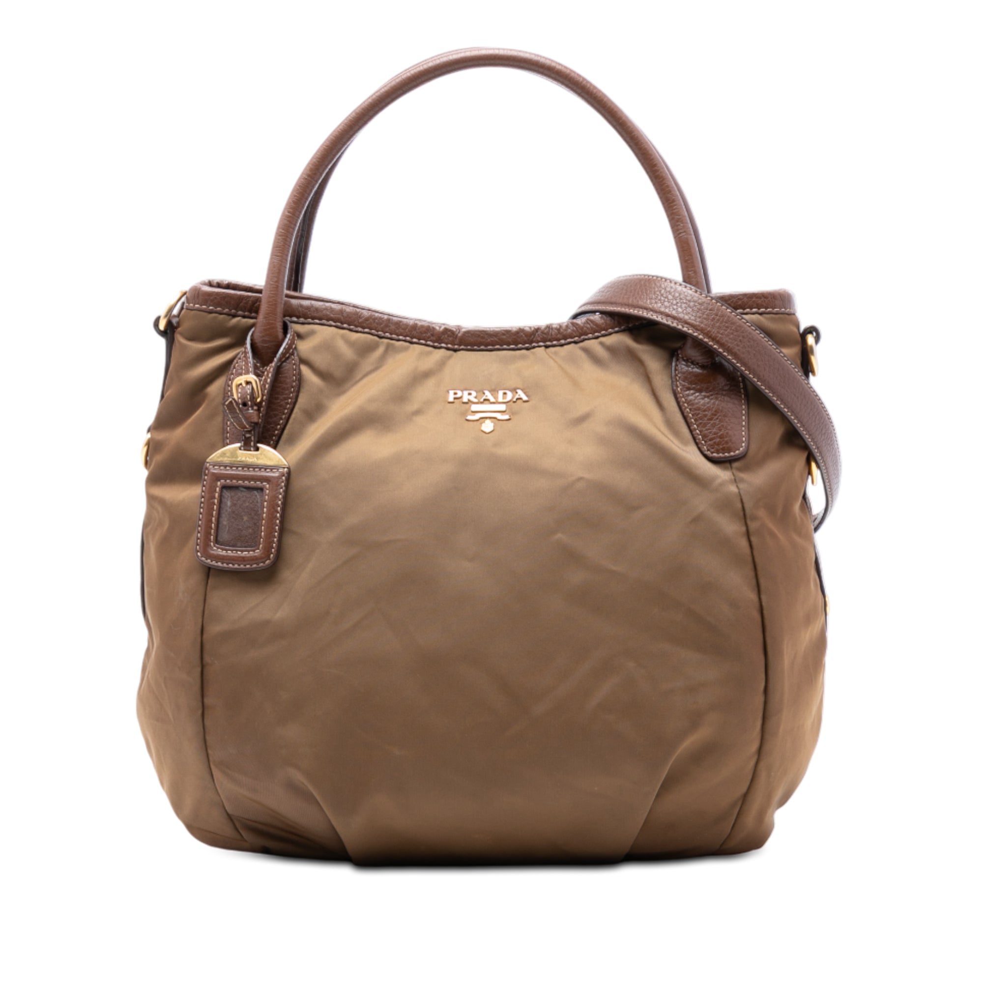 Vitello Daino Trimmed Tessuto Satchel