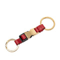 City Calf Leather Tuc Key Ring
