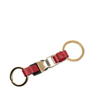 City Calf Leather Tuc Key Ring