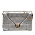 Metallic Patent Microcannage Diorama Wallet on Chain
