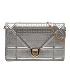 Metallic Patent Microcannage Diorama Wallet on Chain