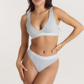 Lounge Underwear Soft Ribbed Push-Up Bralette - Grey Marl