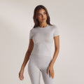Lounge Underwear Cotton Blend Short Sleeve Top - Grey Marl