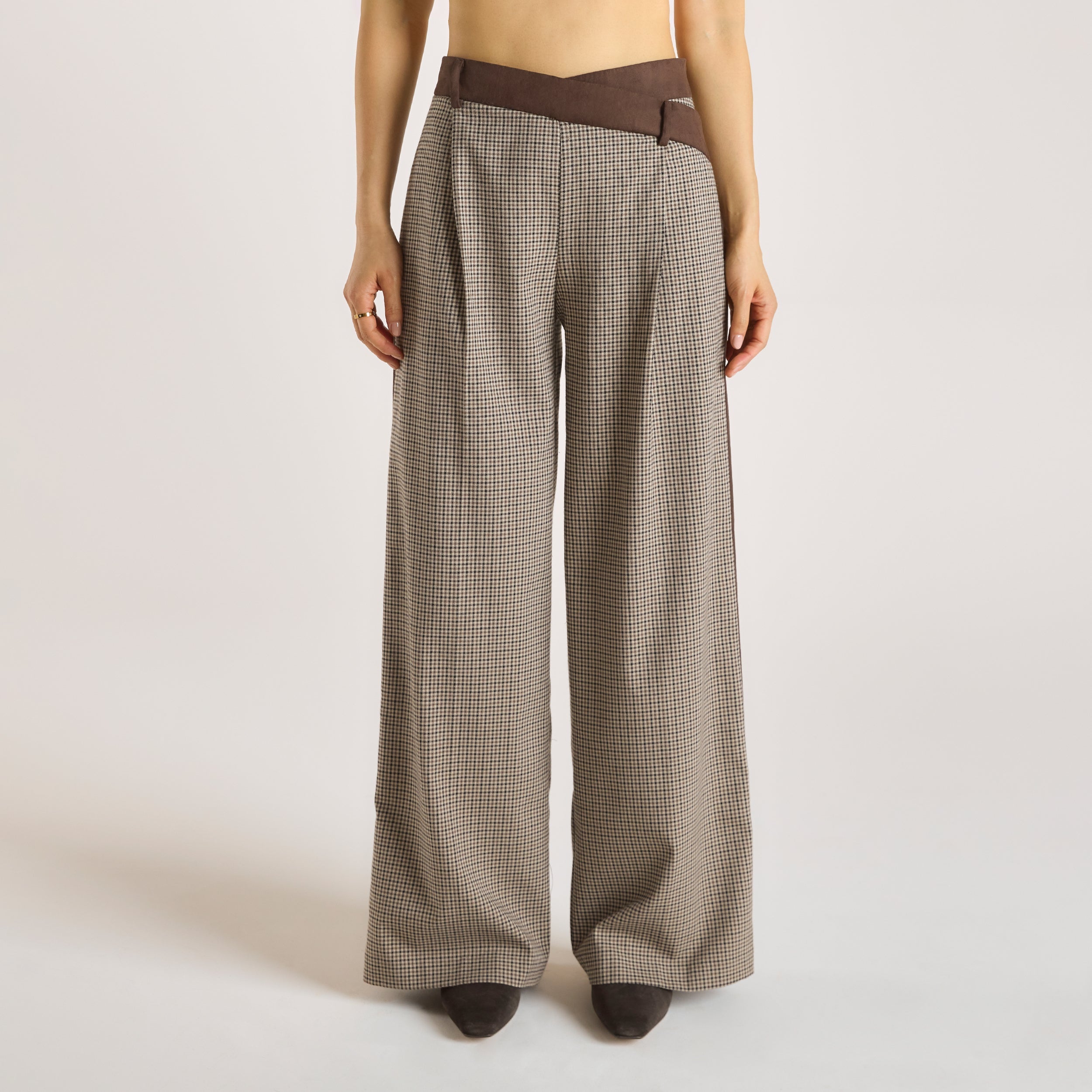 Lounge Underwear Houndstooth Trousers - Brown