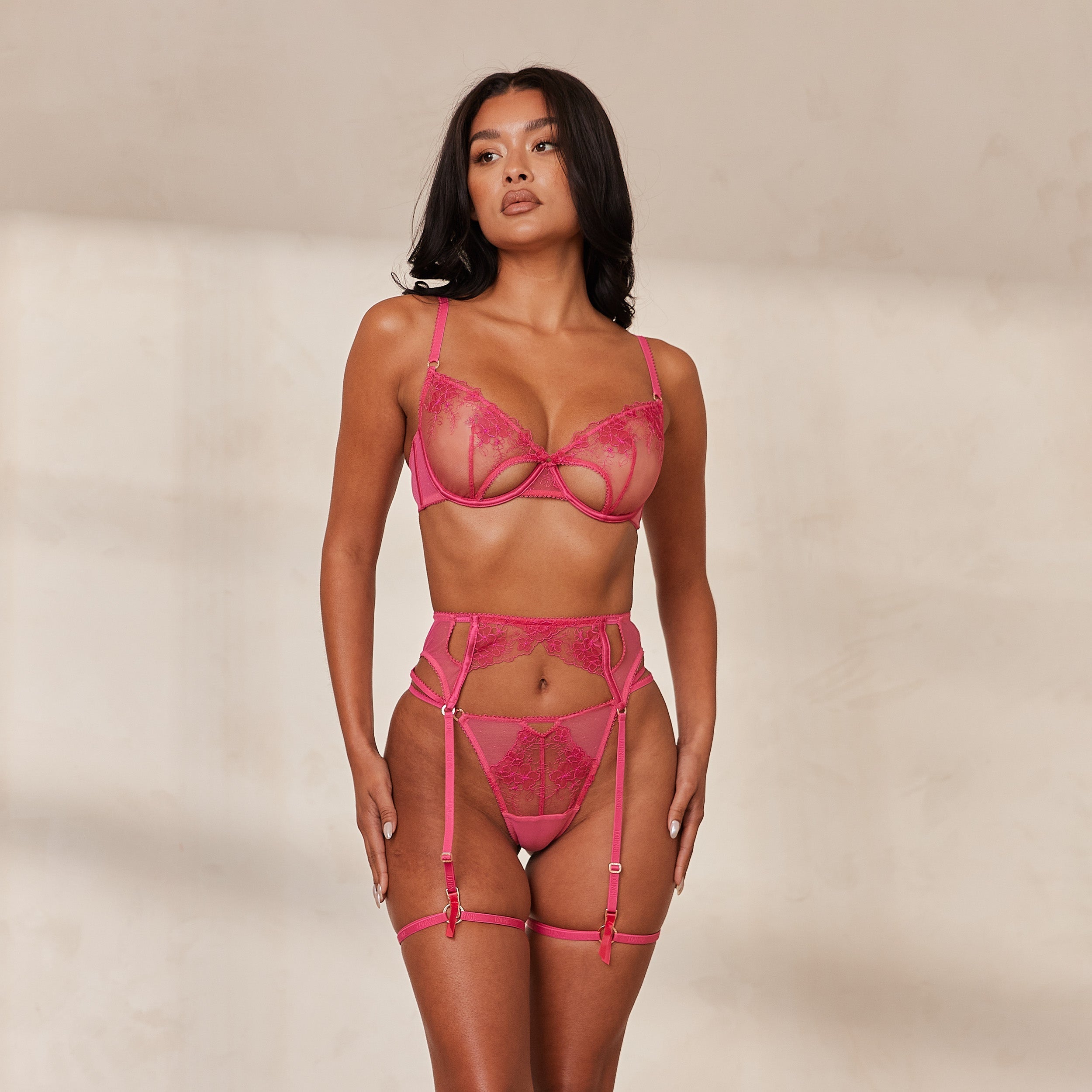 Lounge Underwear Florence Intimates Bra (Set) - Hot Pink