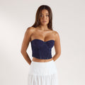 Lounge Underwear Denim Corset Top - Indigo