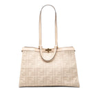 Zucca Embroidered Canvas Peekaboo X Tote