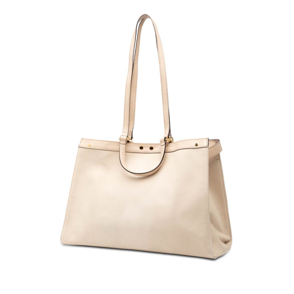 Zucca Embroidered Canvas Peekaboo X Tote