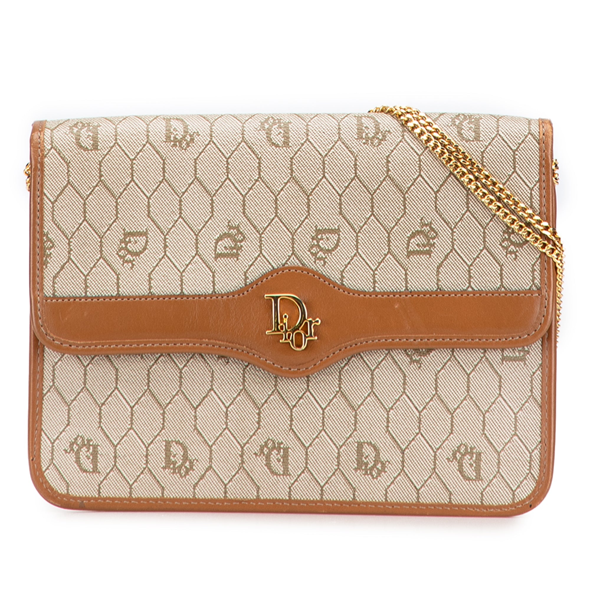 Honeycomb Coated Canvas Chain Shoulder Bag