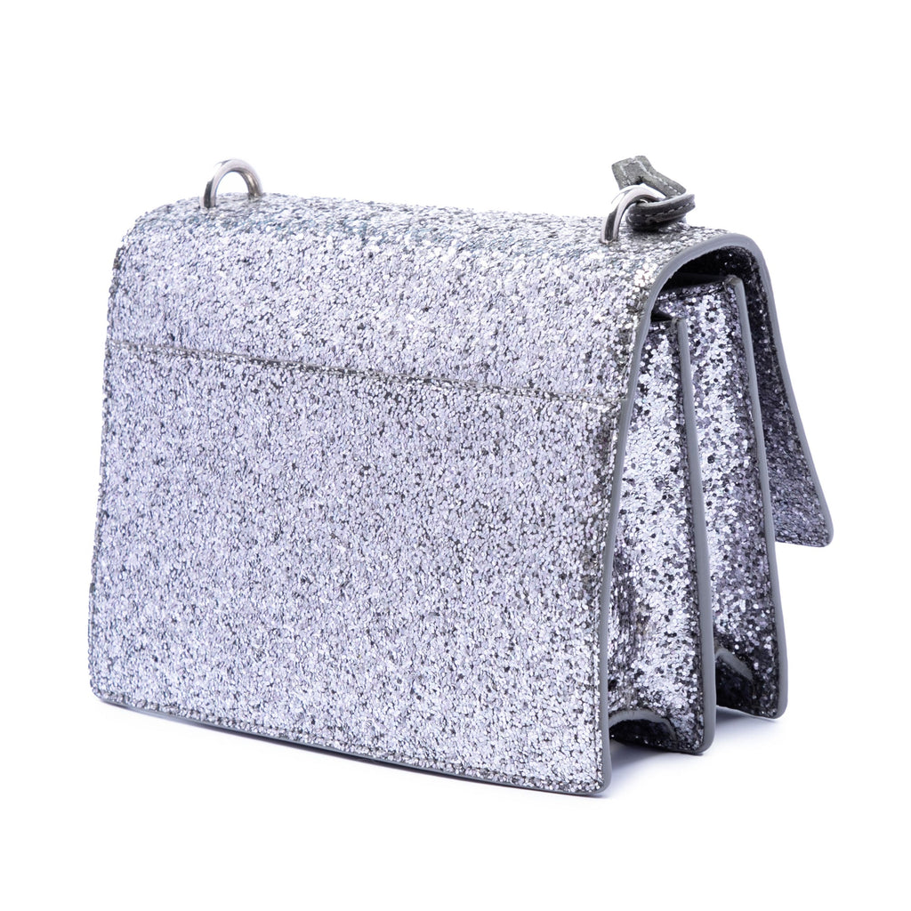 Small Glitter Leather Monogram Sunset Crossbody