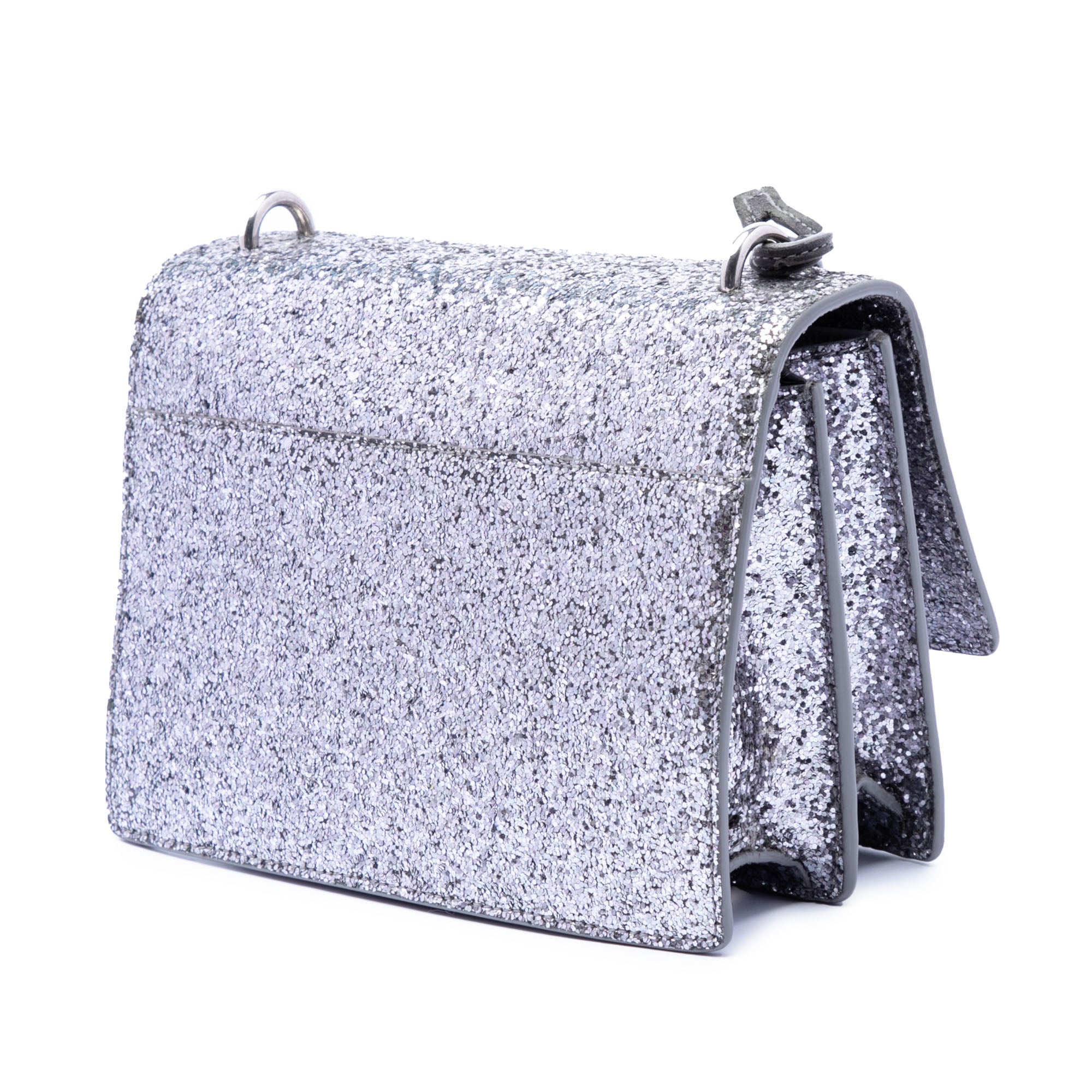 Small Glitter Leather Monogram Sunset Crossbody