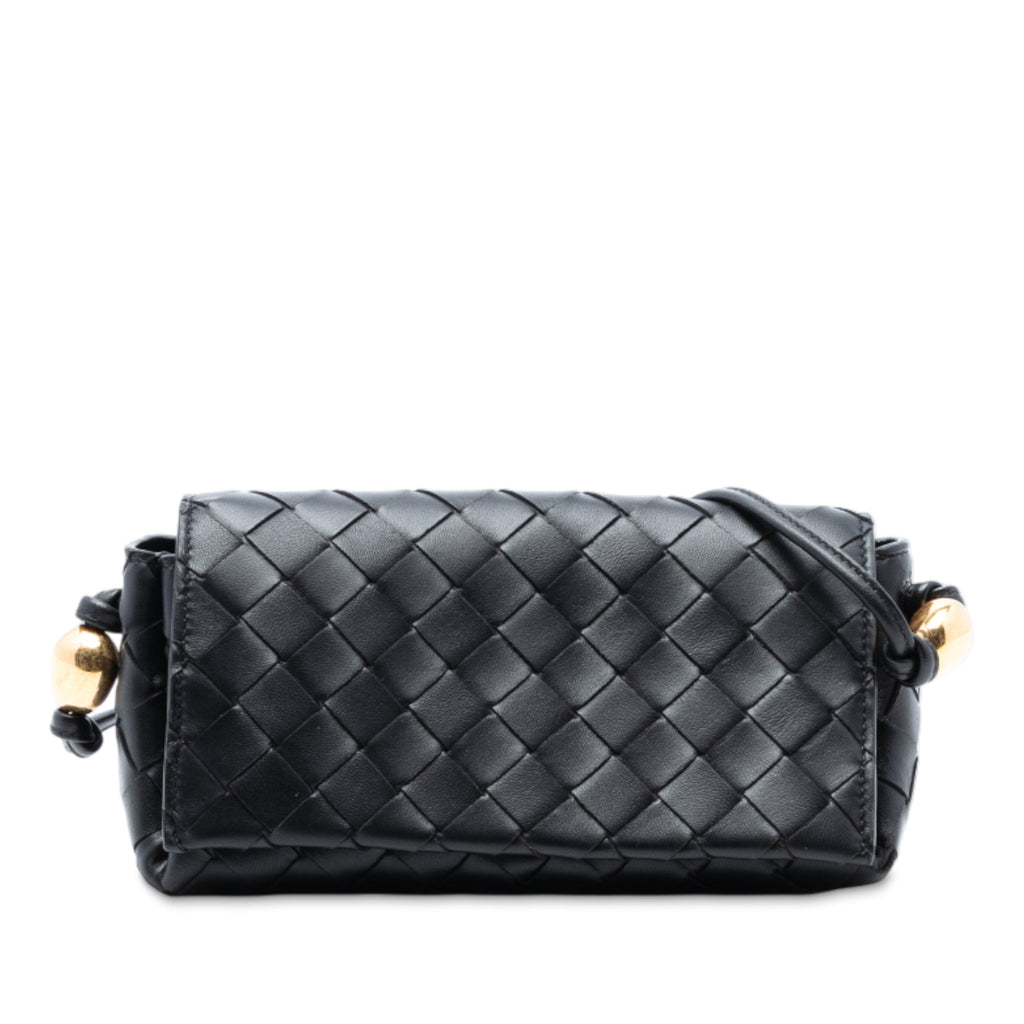 Nappa Intrecciato Pouch On Strap Crossbody