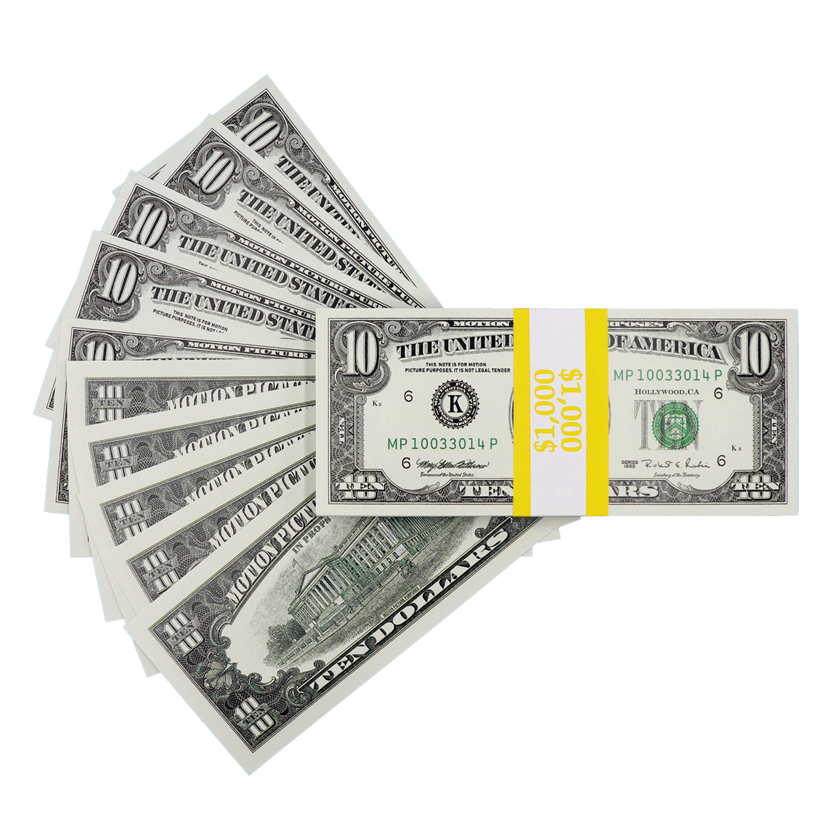 $1,000 Full Print 1990 Series Stack By Prop Money Inc.
