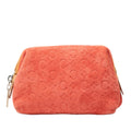 C Macadam Suede Pouch