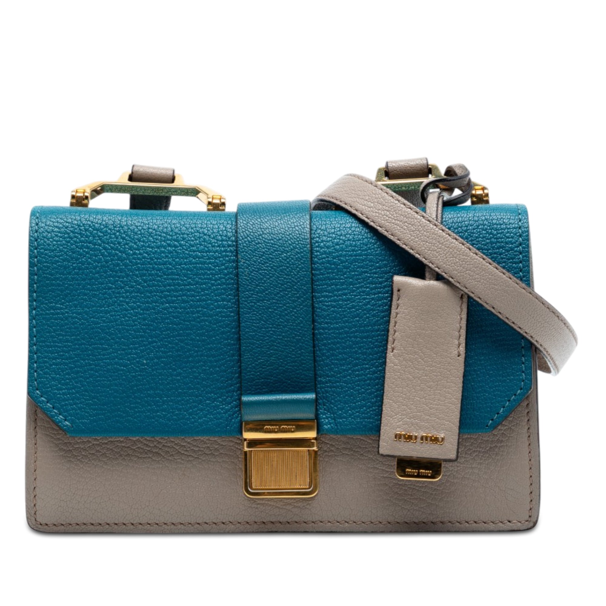 Bicolor Goatskin Madras Crossbody