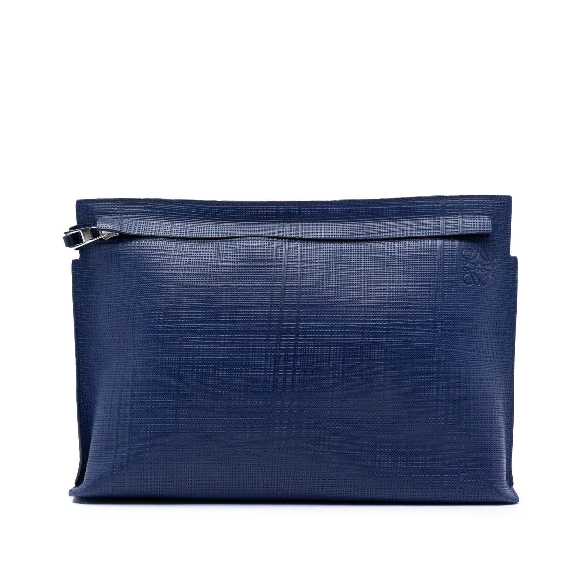 Leather Anagram T Clutch