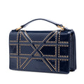 Patent Studded Diorama Top Handle Wallet on Chain