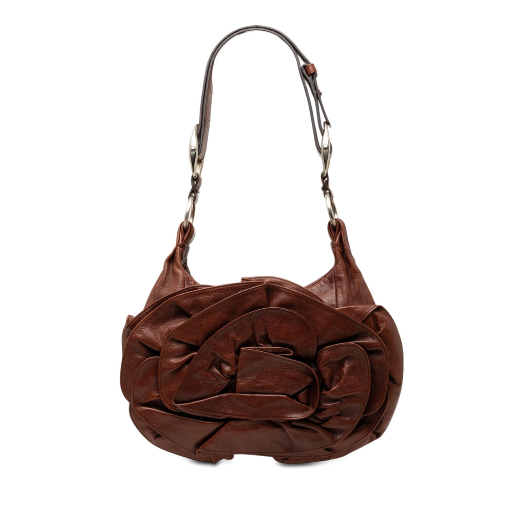 Leather Nadja Rose Petal Shoulder Bag