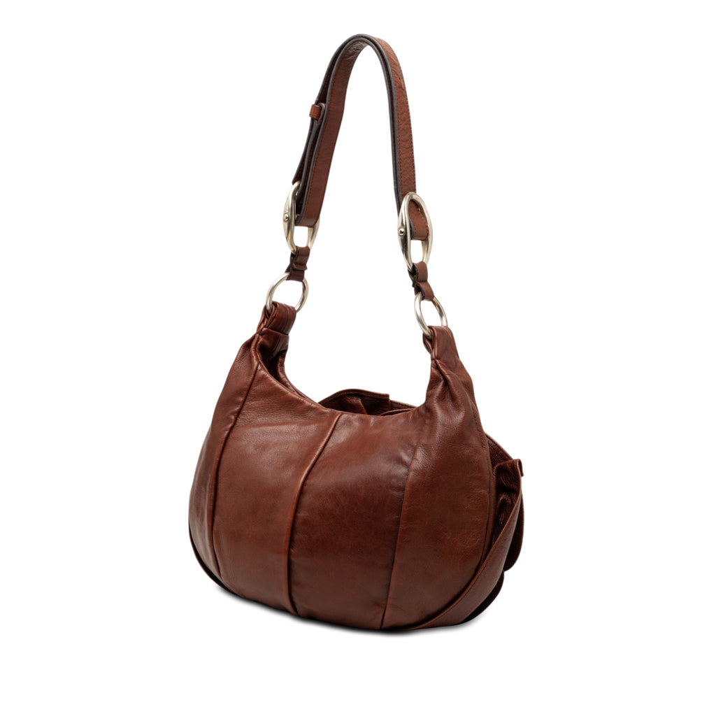 Leather Nadja Rose Petal Shoulder Bag