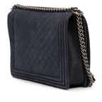 Large Iridescent Quilted Caviar Boy Flap
