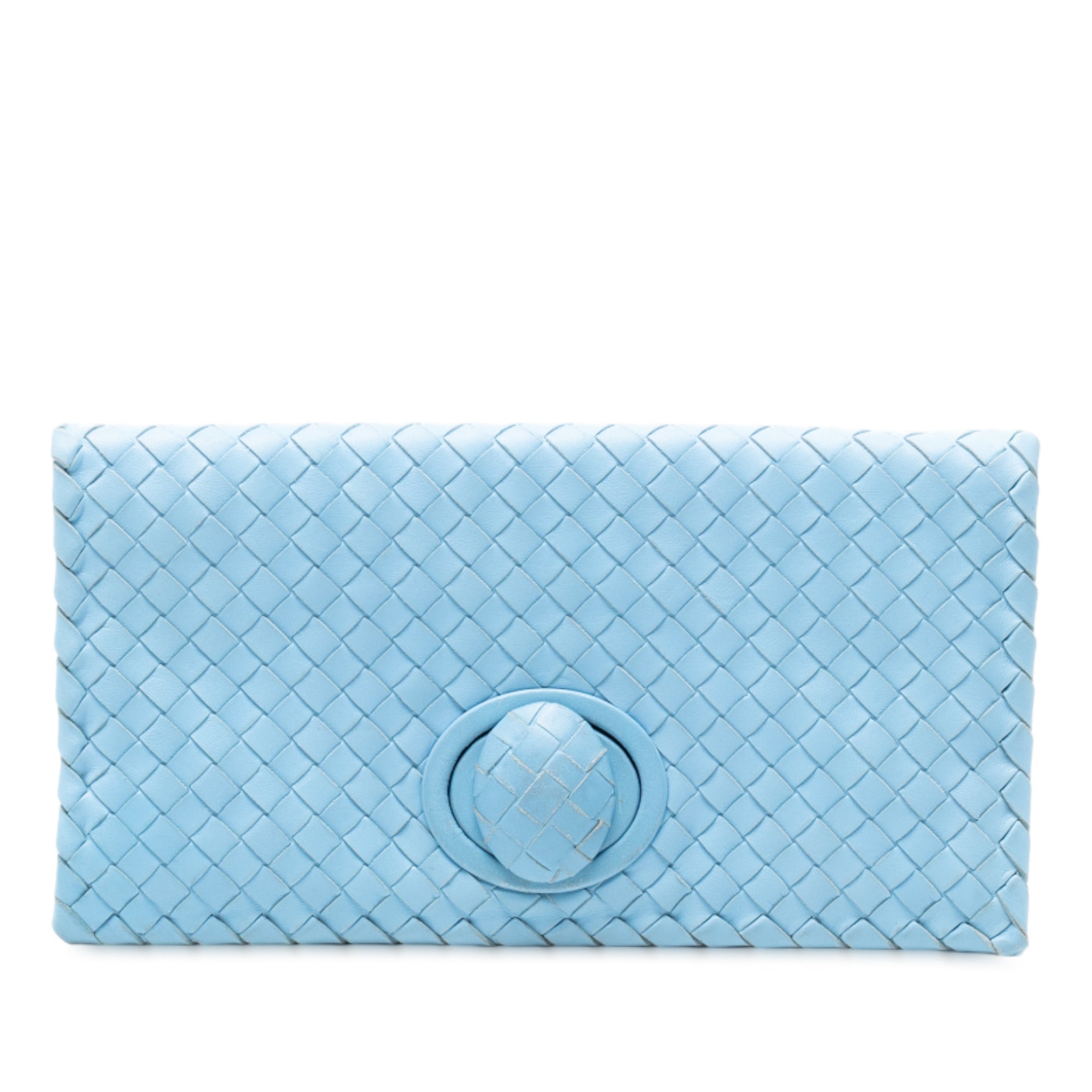 Nappa Intrecciato Turn Lock Clutch