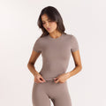 Lounge Underwear ContourSoft Short Sleeve T-Shirt - Mushroom
