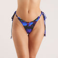 Lounge Underwear Midnight Tropics Tie-Side Bikini Thong - Midnight Blue