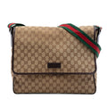GG Canvas Web Flap Messenger Bag