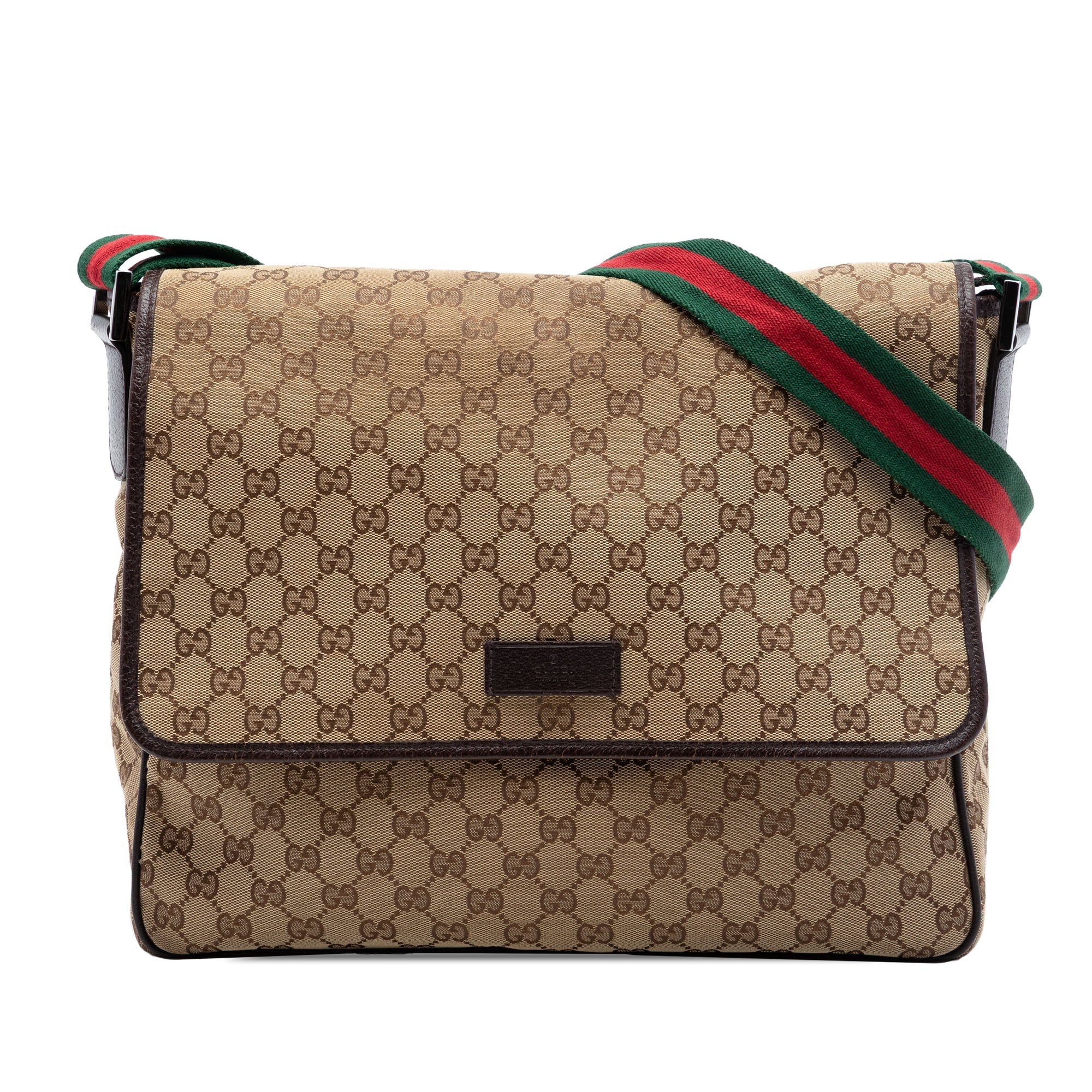 GG Canvas Web Flap Messenger Bag