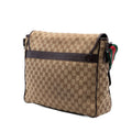 GG Canvas Web Flap Messenger Bag