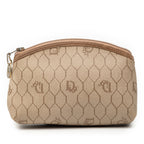 Honeycomb Coated Canvas Cosmetic Pouch
