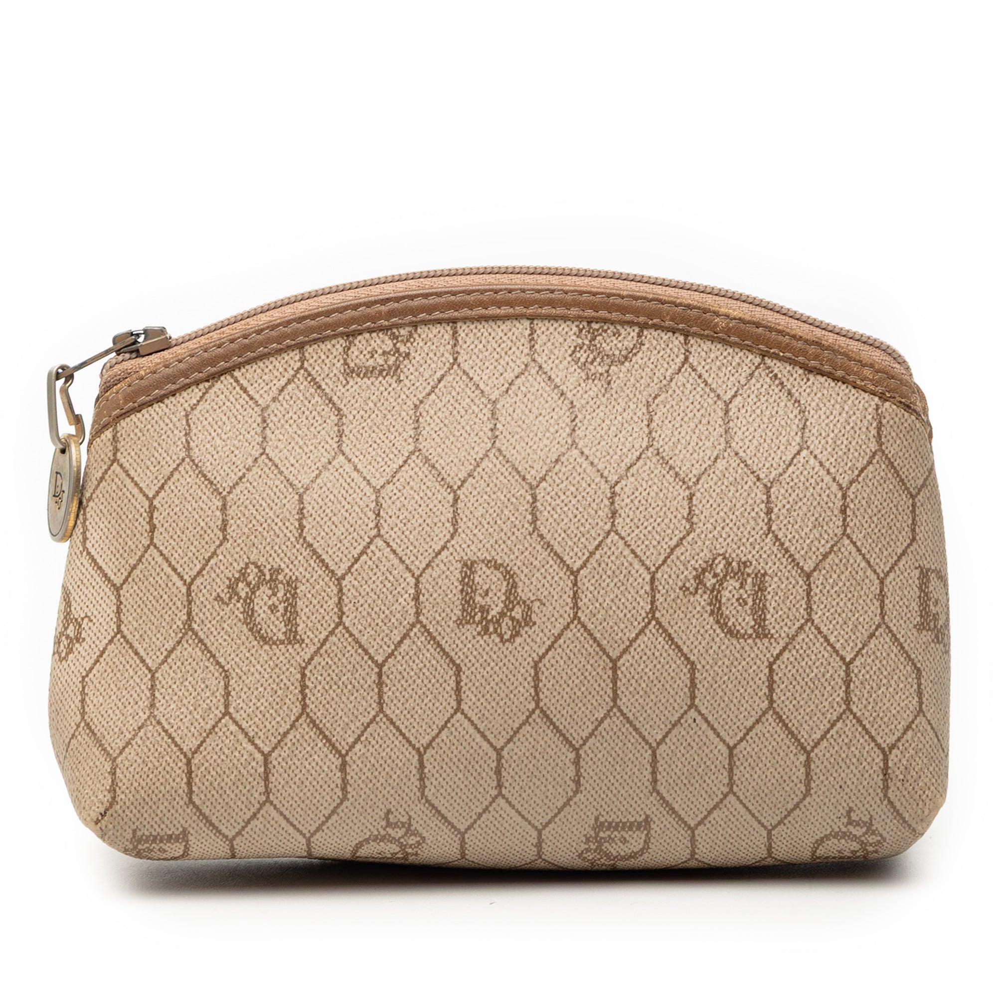 Honeycomb Coated Canvas Cosmetic Pouch