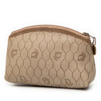 Honeycomb Coated Canvas Cosmetic Pouch