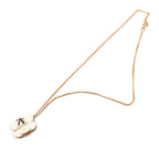 CC Enamel Camellia Pendant Necklace