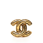 CC Quilted Gold Plated Brooch