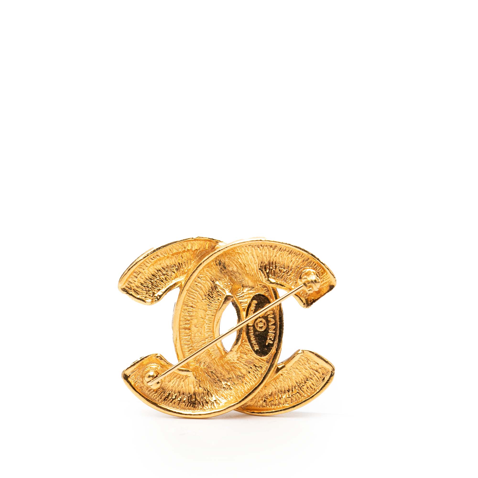 CC Quilted Gold Plated Brooch