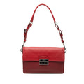 Bicolor Saffiano Sound Lock Shoulder Bag