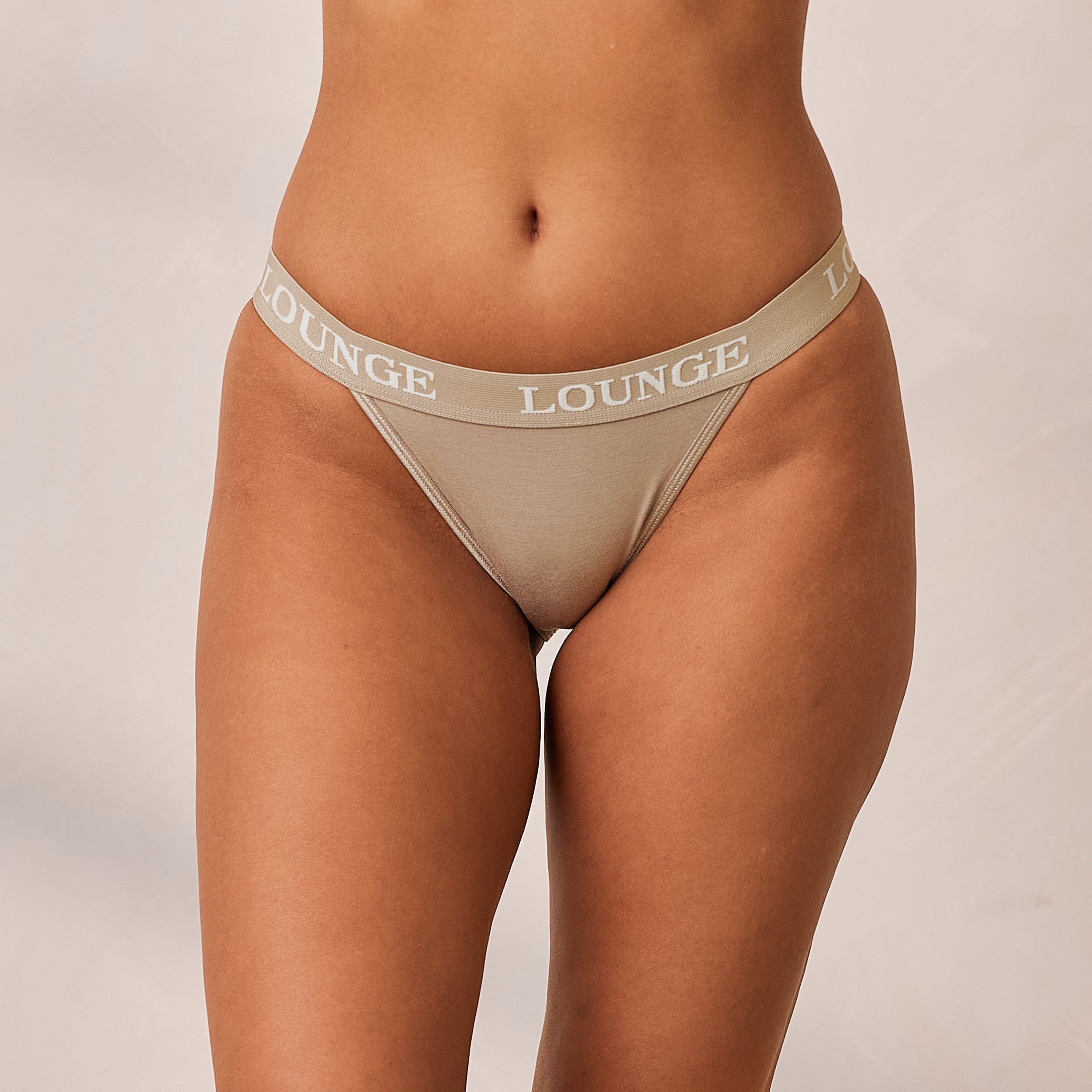 Lounge Underwear Bamboo Triangle Briefs - Oat