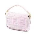Mini Zucca Embossed Velvet Baguette Satchel