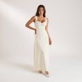Lounge Underwear Corset Back Maxi Dress - Peach Floral