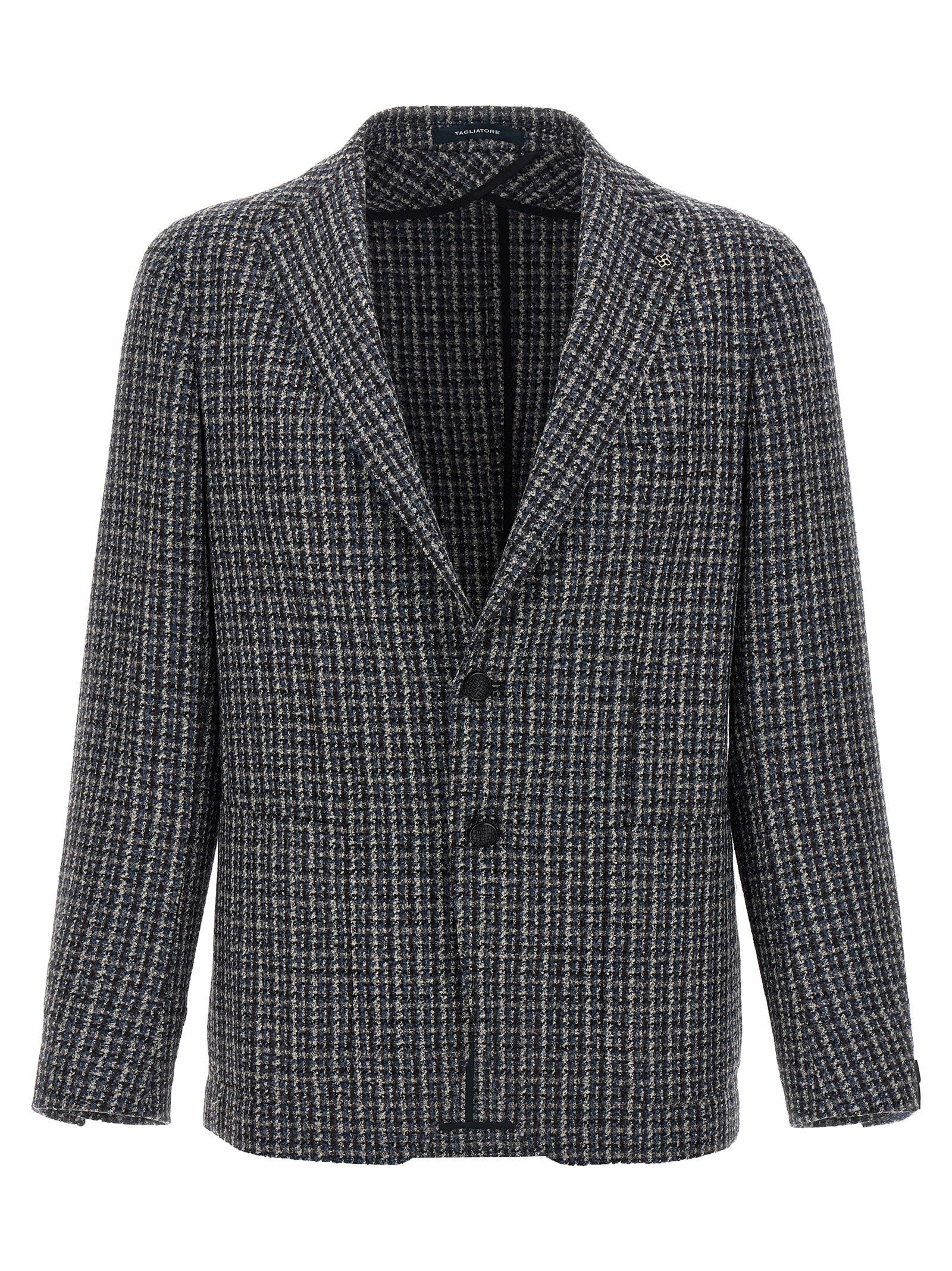 Tagliatore Wool Tweed Blazer — Charcoal