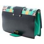 Floral Printed Leather Plex Ribbon Crossbody