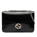Medium Patent Dollar Interlocking G Crossbody