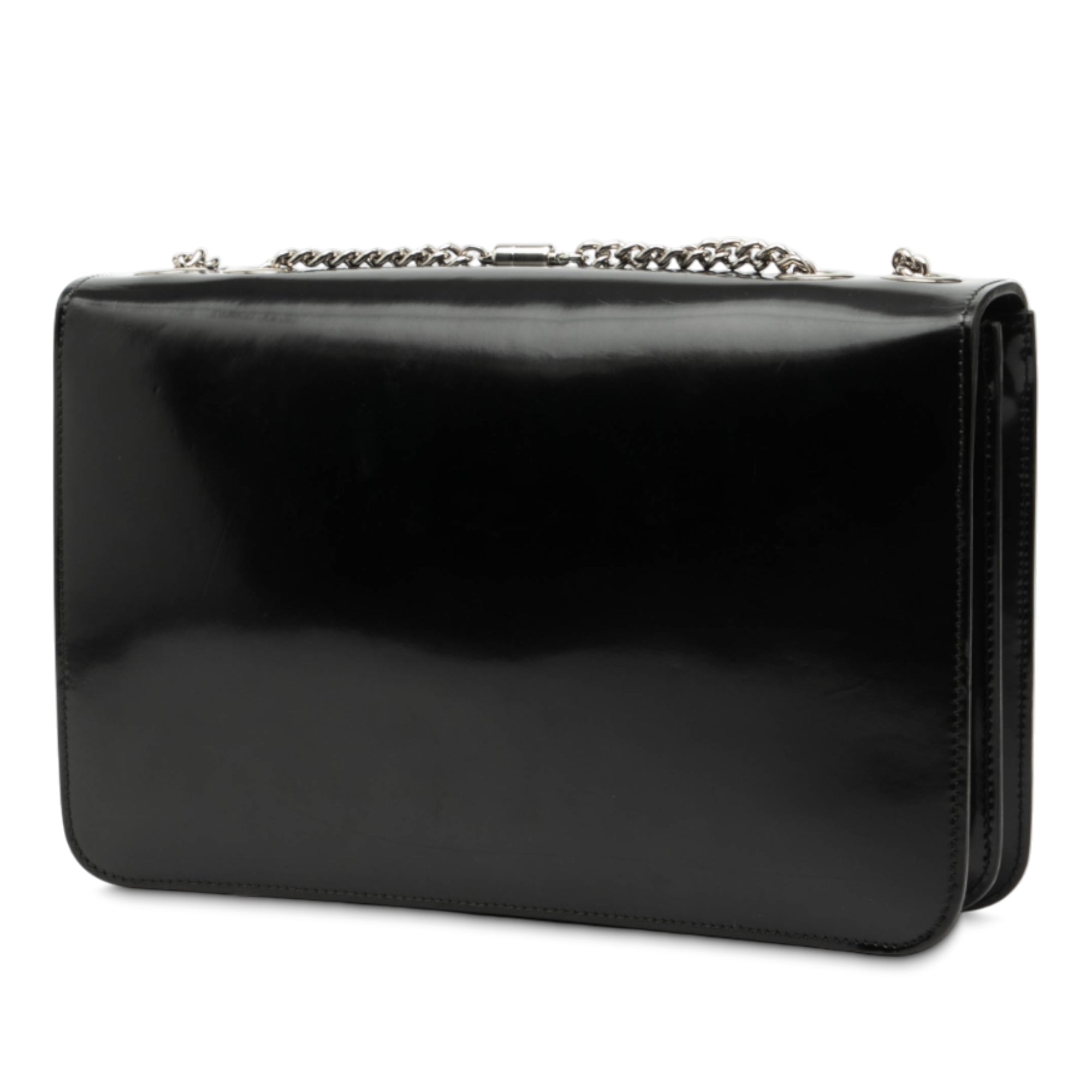 Medium Patent Dollar Interlocking G Crossbody